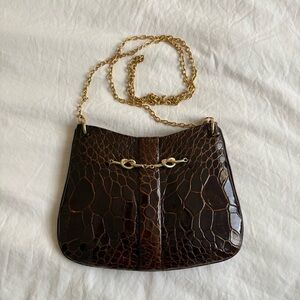 vintage croc chain bag